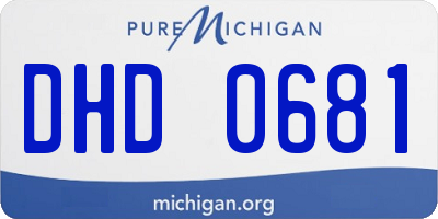 MI license plate DHD0681