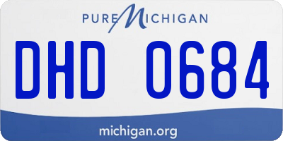 MI license plate DHD0684