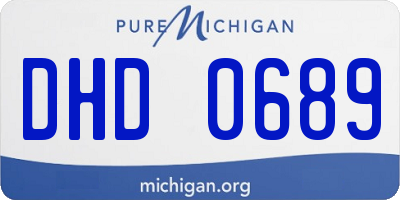 MI license plate DHD0689