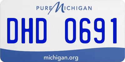 MI license plate DHD0691