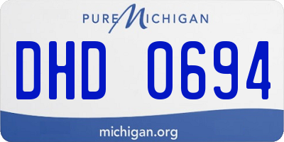 MI license plate DHD0694