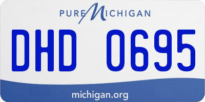 MI license plate DHD0695