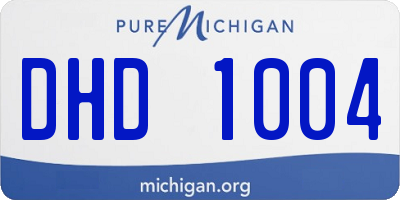 MI license plate DHD1004