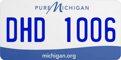 MI license plate DHD1006