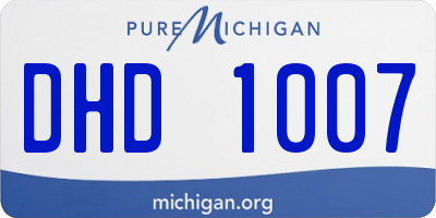 MI license plate DHD1007
