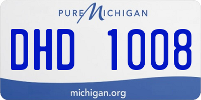 MI license plate DHD1008