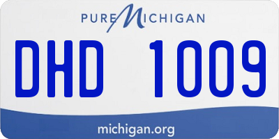 MI license plate DHD1009