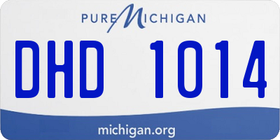 MI license plate DHD1014