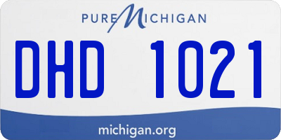 MI license plate DHD1021