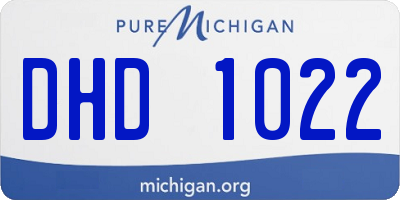 MI license plate DHD1022