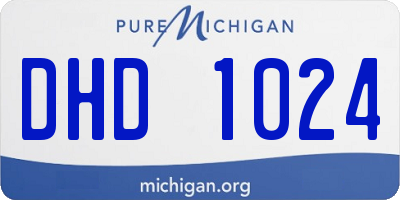 MI license plate DHD1024