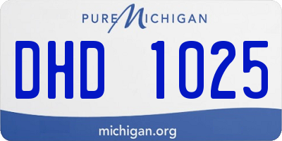 MI license plate DHD1025