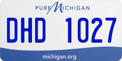 MI license plate DHD1027