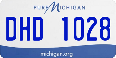 MI license plate DHD1028
