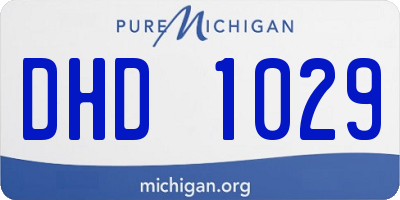 MI license plate DHD1029