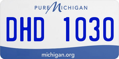 MI license plate DHD1030