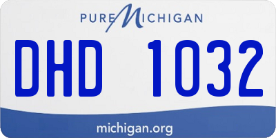MI license plate DHD1032