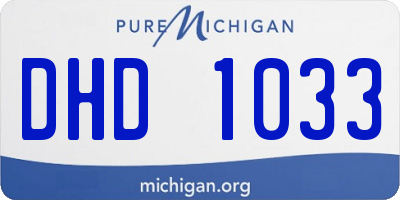MI license plate DHD1033