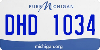 MI license plate DHD1034