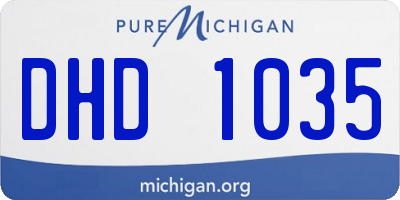 MI license plate DHD1035