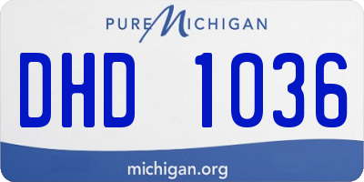 MI license plate DHD1036