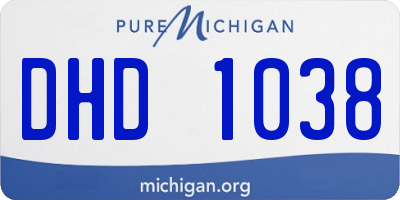 MI license plate DHD1038