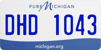 MI license plate DHD1043