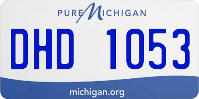 MI license plate DHD1053