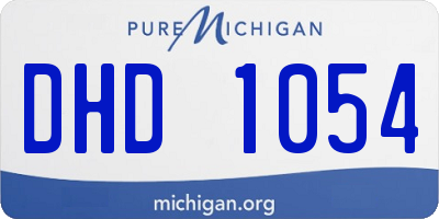 MI license plate DHD1054