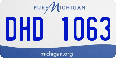 MI license plate DHD1063