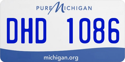 MI license plate DHD1086