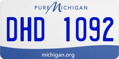 MI license plate DHD1092