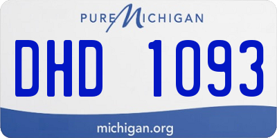 MI license plate DHD1093