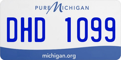 MI license plate DHD1099