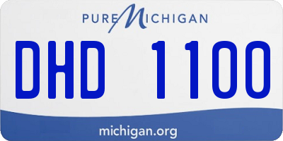 MI license plate DHD1100