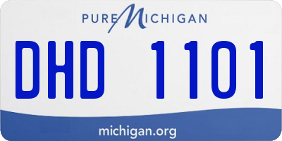 MI license plate DHD1101