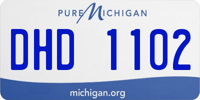 MI license plate DHD1102
