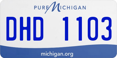 MI license plate DHD1103