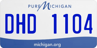 MI license plate DHD1104
