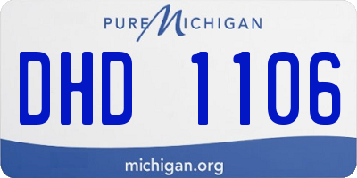 MI license plate DHD1106