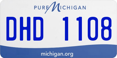 MI license plate DHD1108