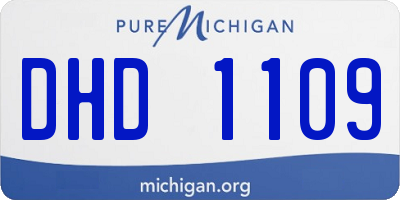 MI license plate DHD1109