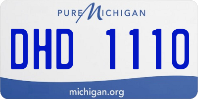 MI license plate DHD1110