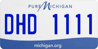 MI license plate DHD1111