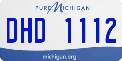 MI license plate DHD1112