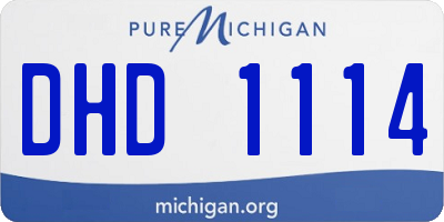 MI license plate DHD1114