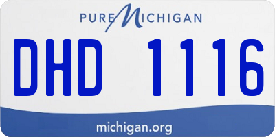 MI license plate DHD1116