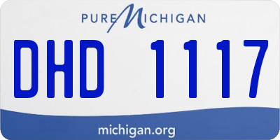 MI license plate DHD1117