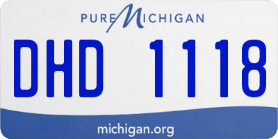 MI license plate DHD1118