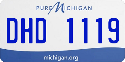 MI license plate DHD1119
